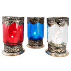 Tealight holders made of glass