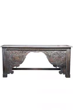 Oriental wood console sideboard Galib grey 190cm