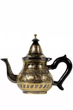 Oriental moroccan Teapot Bakir black/ gold colored- 800ml
