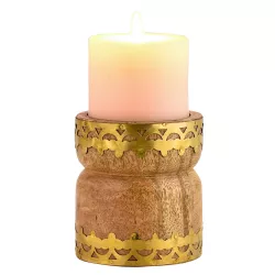 Boho decorative tealight holder Wooden candle holder Hajid