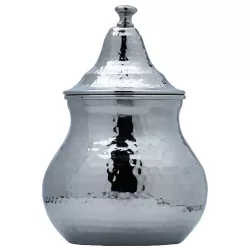 Deco Aesthetic sugar bowl table decoration storage jar bonbonnière Andalus silver