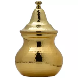 Moroccan decorative sugar bowl Table decoration Candy tin Andalus gold