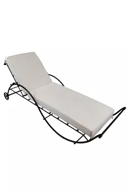 Moroccan Garden Lounger Jardin including casters and 220cm long