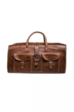 Moroccan Leather Traveling Bag Safara - Large