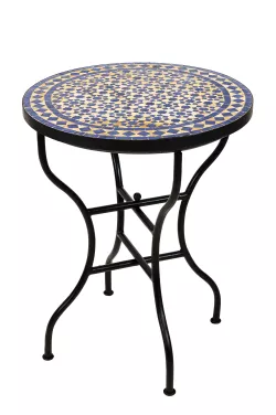 Moroccan Mosaic table Albaicin Beige Blue ø 60cm