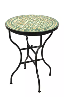 Moroccan Mosaic table Albaicin Beige Green ø 60cm