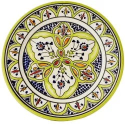 Mediterranean Ceramic Plate Achraf green