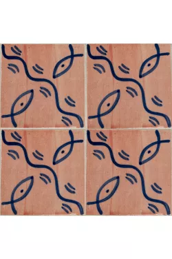 Set of 4 Moroccan Tile Gafur - Pattern 6 -