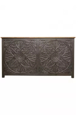 Oriental solid wood dresser sideboard Faiza black